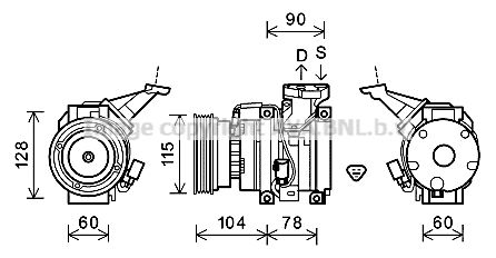 AVA QUALITY COOLING Компрессор, кондиционер TOK633